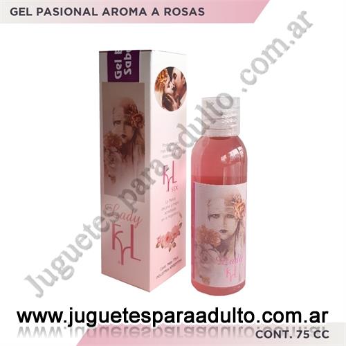 Aceites y lubricantes, Lubricantes aromatizados, Gel Pasional aroma a rosas 75cc